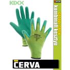Cerva Kixx GROOVY GREEN textil kötötött latex kesztyű - munkakesztyű