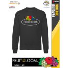 Fruit of the Loom VINTAGE BLACK feliratos unisex pulóver - munkaruha - utcai ruházat