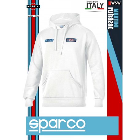 Sparco MARTINI RACING WHITE BIG STRIPES prémium kapucnis pulóver - munkaruha