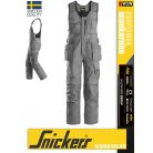 Snickers CRAFTSMEN GREY technikai canvas+ pamutgazdag kantárosnadrág - munkaruha