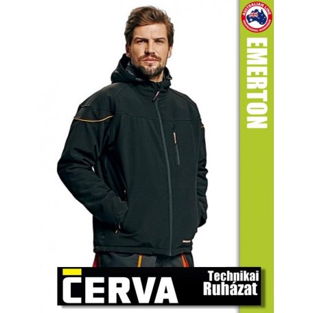 Cerva Emerton Black softshell kabát