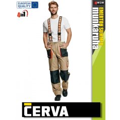   Cerva EMERTON SUMMER BEIGE 4in1 technikai munkanadrág - munkaruha
