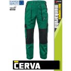 Cerva MAX SUMMER GREEN pamut technikai deréknadrág - munkanadrág