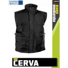 Cerva BEAVER BLACK férfi téli bélelt mellény - munkaruha