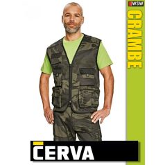Cerva CRAMBE GREEN terepszínű mellény - munkaruha