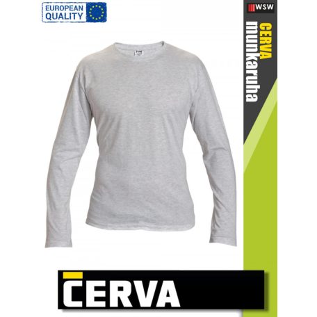 Cerva CAMBON HEATHERGREY pamut rugalmas egyszínű hosszúujjú póló - 160 g/m2