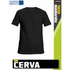 Cerva TEESTA BLACK pamut rugalmas egyszínű póló - 160 g/m2