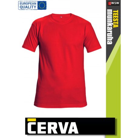 Cerva TEESTA RED pamut rugalmas egyszínű póló - 160 g/m2