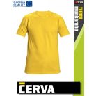 Cerva GARAI YELLOW pamut rugalmas egyszínű póló - 190 g/m2