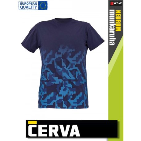 Cerva NEURUM NAVY CAMO prémium rugalmas póló - munkaruha