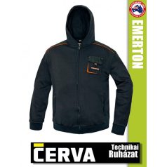 Cerva Emerton Black kapucnis pulóver