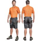 Cerva EMERTON PLUS ANTRACITE-ORANGE slimfit technikiai rövidnadrág - munkaruha