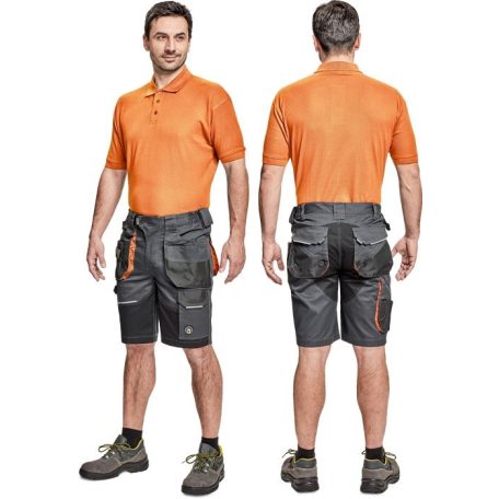 Cerva EMERTON PLUS ANTRACITE-ORANGE slimfit technikiai rövidnadrág - munkaruha