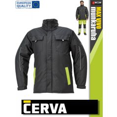   Cerva MAX VIVO BLACKHVY technikai téli bélelt munkakabát - munkaruha