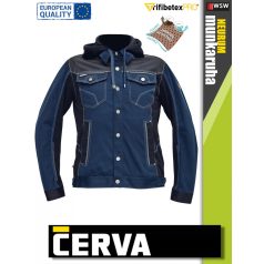   Cerva NEURUM NAVY CLASSIC prémium pamutgazdag stretch kapucnis munkakabát - munkaruha