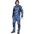 Cerva NEURUM NAVY CAMO prémium pamutgazdag stretch kapucnis munkakabát - munkaruha