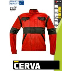   Cerva MAX NEO RED pamut 2in1 levehető ujjas technikai kabát - munkaruha