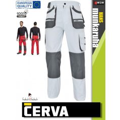   Cerva F&F HANS WHITE pamut technikai deréknadrág - munkaruha