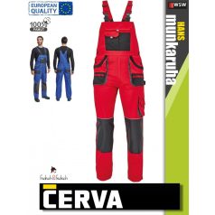   Cerva F&F HANS RED pamut technikai kantárosnadrág - munkaruha