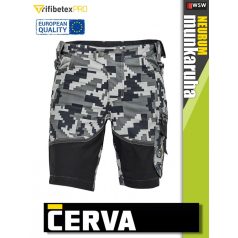   Cerva NEURUM ANTRACITE CAMO prémium stretch rövidnadrág - munkaruha