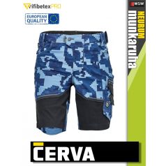   Cerva NEURUM NAVY CAMO prémium stretch rövidnadrág - munkaruha