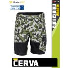 Cerva NEURUM OILGREEN CAMO prémium stretch rövidnadrág - munkaruha