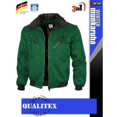  Qualitex PILOT GREEN 3in1 prémium bomber téli kabát - munkaruha