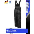 Qualitex WINTER BLACK prémium téli bélelt kantárosnadrág - munkaruha