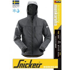   Snickers ALLROUNDWORK STEELGREY technikai polárbélésű kapucnis softshell kabát - munkaruha