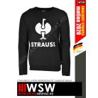 .Engelbert Strauss MOTION 2020 BLACK technikai környakas pamutgazdag pulóver - munkaruha