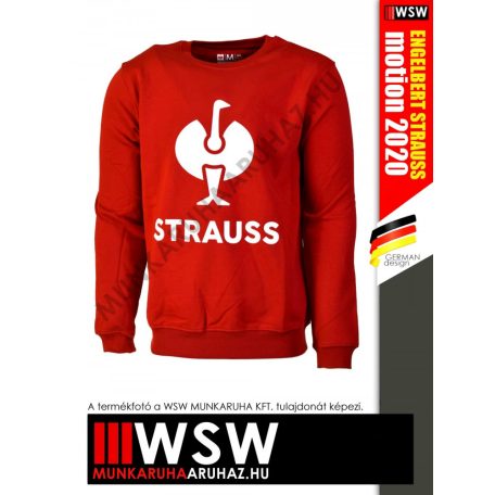 .Engelbert Strauss MOTION 2020 RED technikai környakas pamutgazdag pulóver - munkaruha