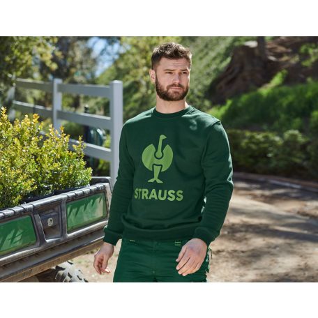 .Engelbert Strauss MOTION 2020 GREEN technikai környakas pamutgazdag pulóver - munkaruha