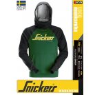 Snickers LOGO FORESTGREEN technikai kapucnis pulóver - munkaruha
