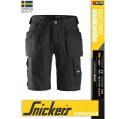   Snickers CRAFTSMEN BLACK technikai canvas+ pamutgazdag rövidnadrág - munkaruha