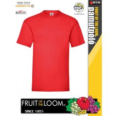   Fruit of the Loom VALUEWEIGHT RED pamut férfi póló - 165g/m2