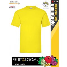   Fruit of the Loom VALUEWEIGHT YELLOW pamut férfi póló - 165g/m2