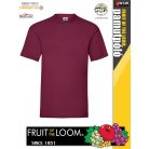 Fruit of the Loom SUPER PREMIUM BURGUNDY pamut férfi póló - 205g/m2