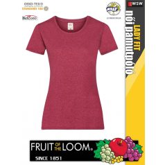   Fruit of the Loom VALUEWEIGHT HEATHERRED női póló - 165g/m2