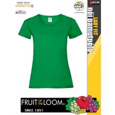   Fruit of the Loom VALUEWEIGHT KELLYGREEN női pamut póló - 165g/m2