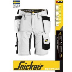   Snickers ALLROUNDWORK WHITE strech slim fit prémium lengőzsebes rövidnadrág - munkaruha