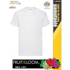   Fruit of the Loom ICONIC 195 WHITE finompamut férfi póló - 195g/m2