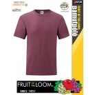 Fruit of the Loom ICONIC 150 HEATHERBURGUNDY finompamut férfi póló - 150g/m2