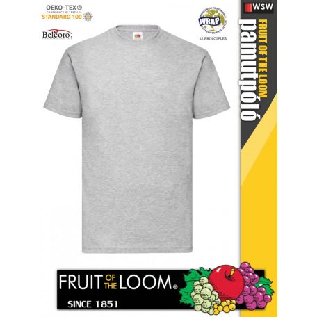 Fruit of the Loom ICONIC 150 HEATHERGREY finompamut férfi póló - 150g/m2