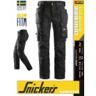 Snickers ALLROUNDWORK BLACK strech slim fit prémium lengőzsebs deréknadrág - munkaruha