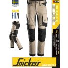 Snickers ALLROUNDWORK KHAKI strech slim fit prémium deréknadrág - munkaruha