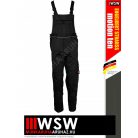 .Engelbert Strauss CLASSIC BLACK erősített anyagú 315 g/m² technikai kantárosnadrág - munkaruha