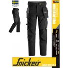 Snickers FLEXIWORK BLACK technikai slimfit stretch lengőzsebes deréknadrág - munkaruha