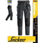 Snickers FLEXIWORK BLACK technikai slimfit stretch lengőzsebes deréknadrág - munkaruha
