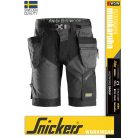 Snickers FLEXIWORK STEELGREY technikai stretch lengőzsebes rövidnadrág - munkaruha