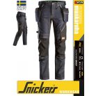 Snickers FLEXIWORK BLACK technikai slimfit stretch lengőzsebes deréknadrág - munkaruha